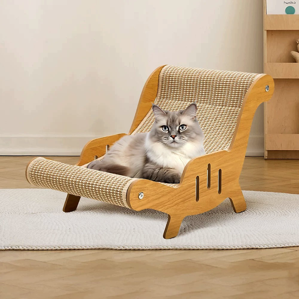 Bed Shelf Couch Cat Scratcher Wood Solid Durable and Sturdy Length 52 cm