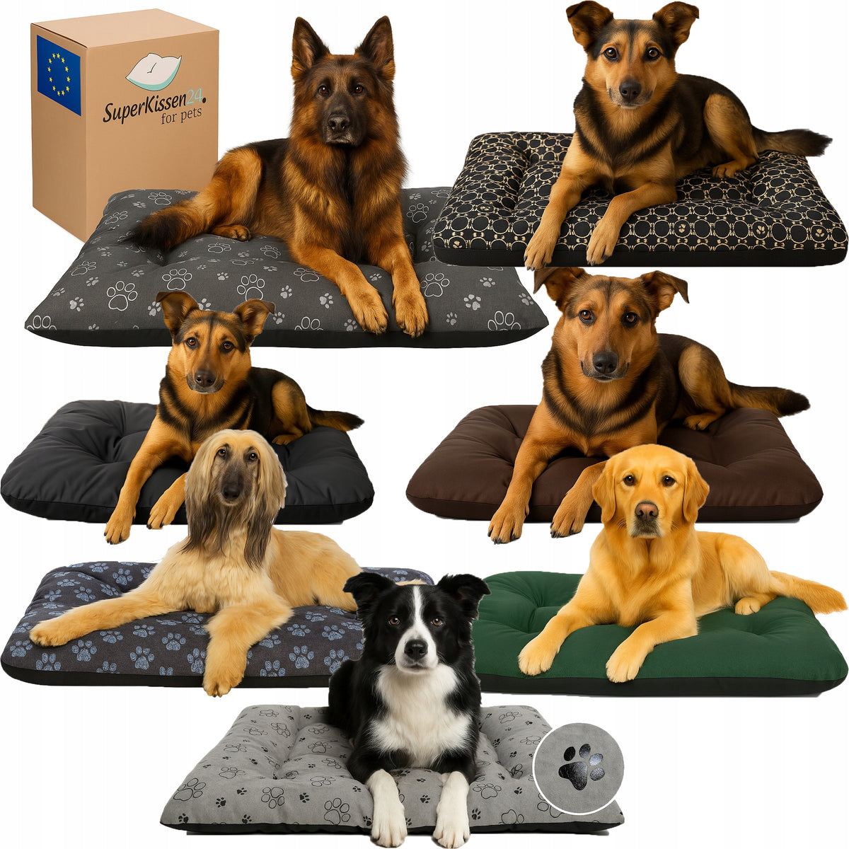 Bed WATERPROOF for dog pillow bedding 100x70 - choose your design Packaging status original