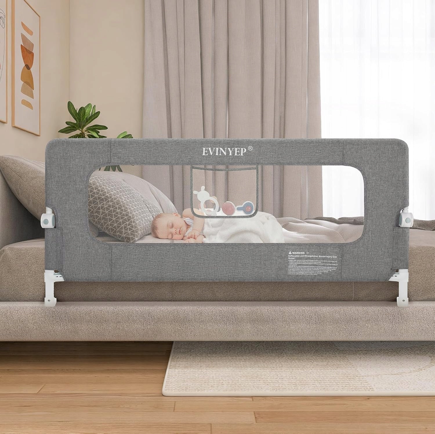 Bed barrier protective cover for children 150 cm