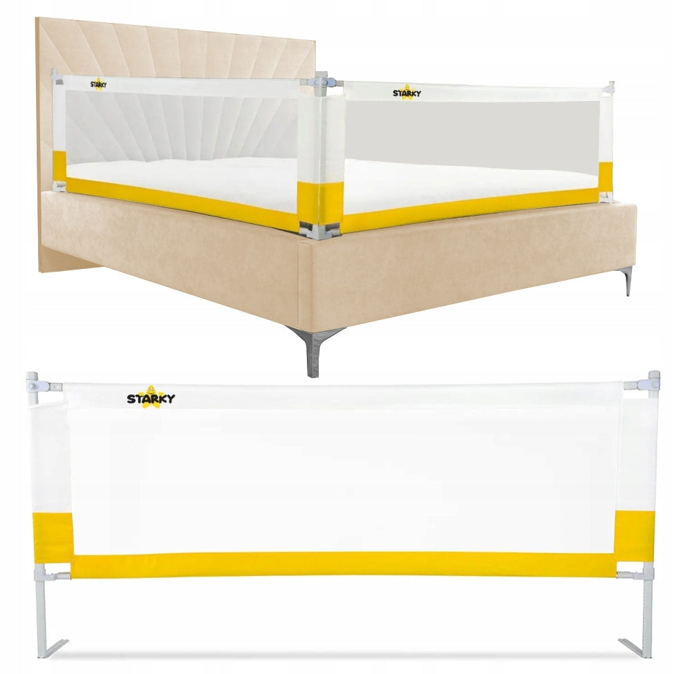 Bed barrier protective gate 200x70 cm safety folding