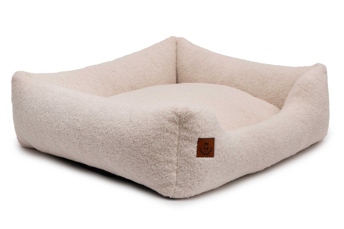 Bed for Dog and Cat Bouclé Teddy 50x40 Sofa Bukla Beige/Brown Packaging status original
