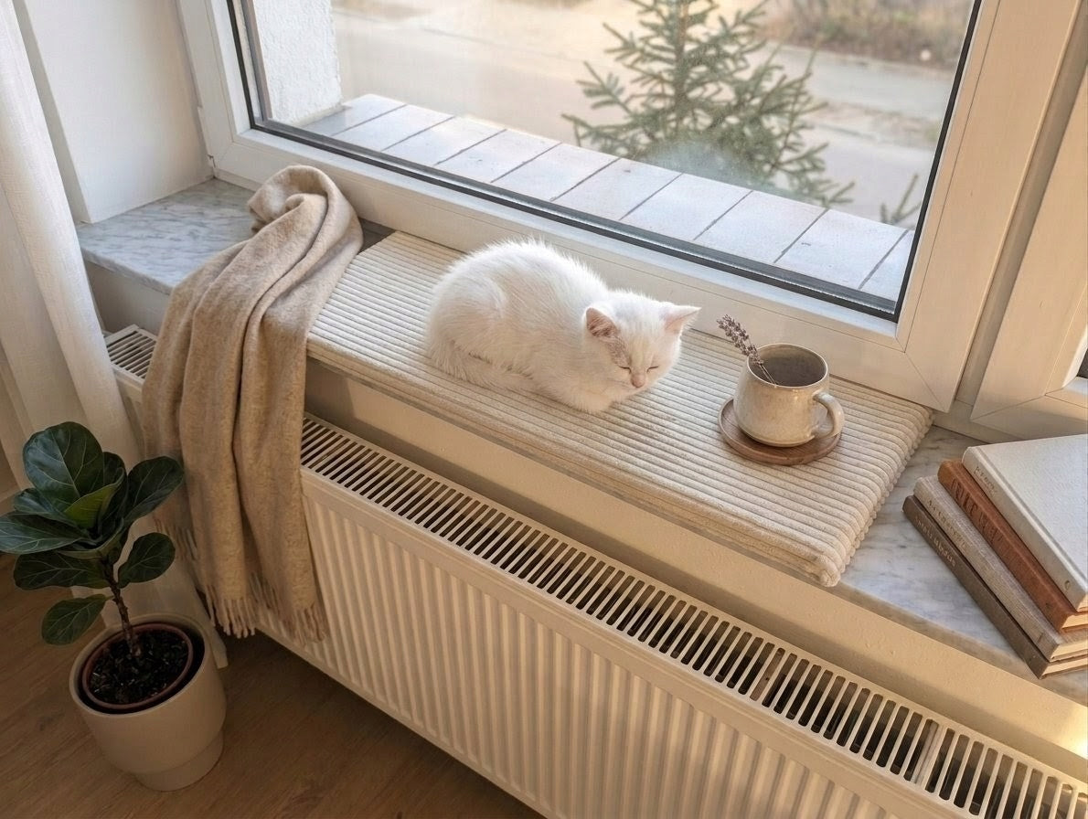 Bed for window sill for Cat Dog 60x20x2,5 cm comfortable Corduroy Colors. Packaging status original