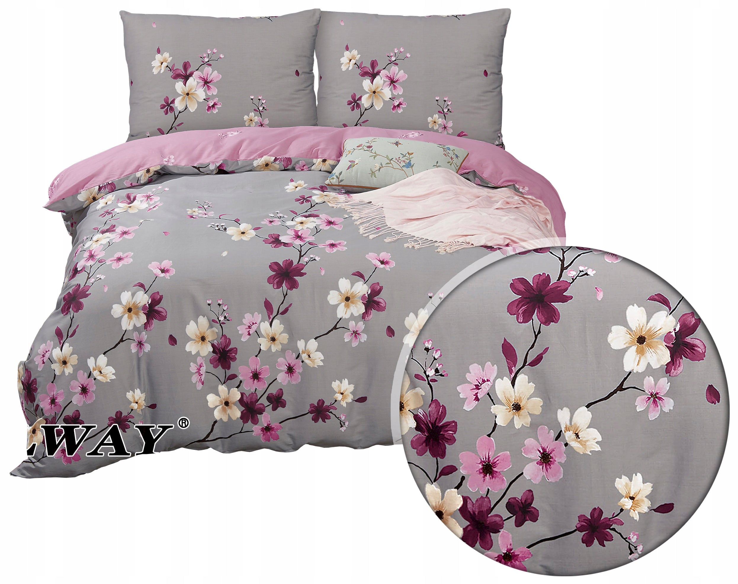 Bedding 200x220 ELWAY 100% Cotton Satin Bedding Set NEW DESIGNS