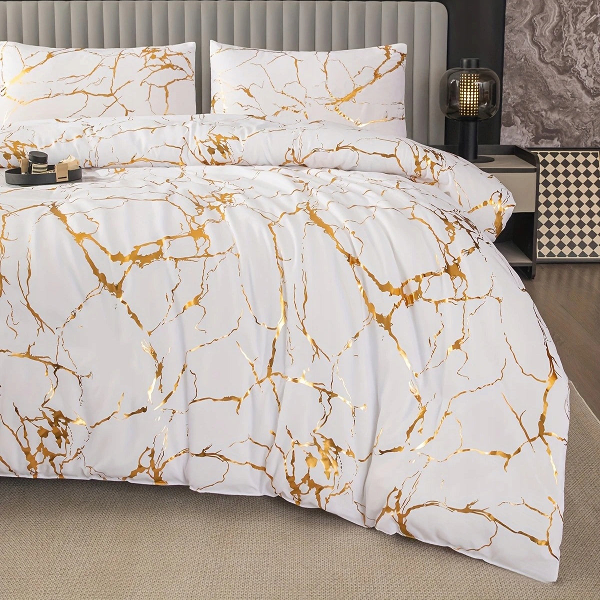Bedding Marble White Gold Application 200x220 Set Marble Manufacturer code PO-KL-10-1-2
