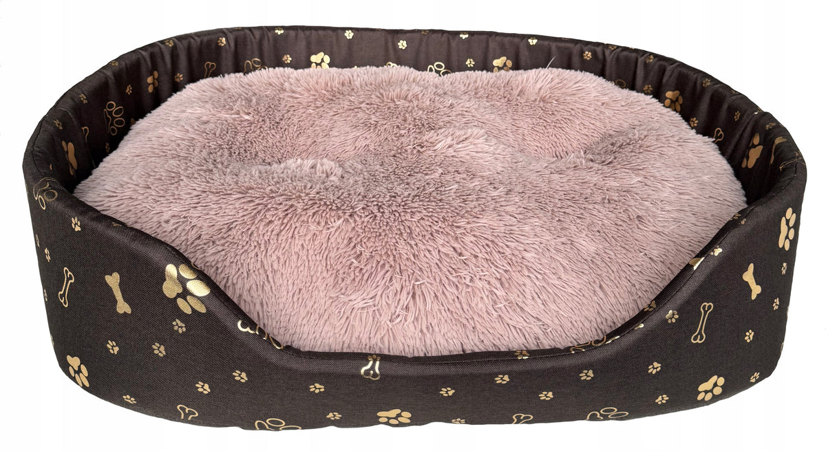 Bedding Playpen soft fluffy for cat dog L 70x55cm LEO gold Brand Extrasen