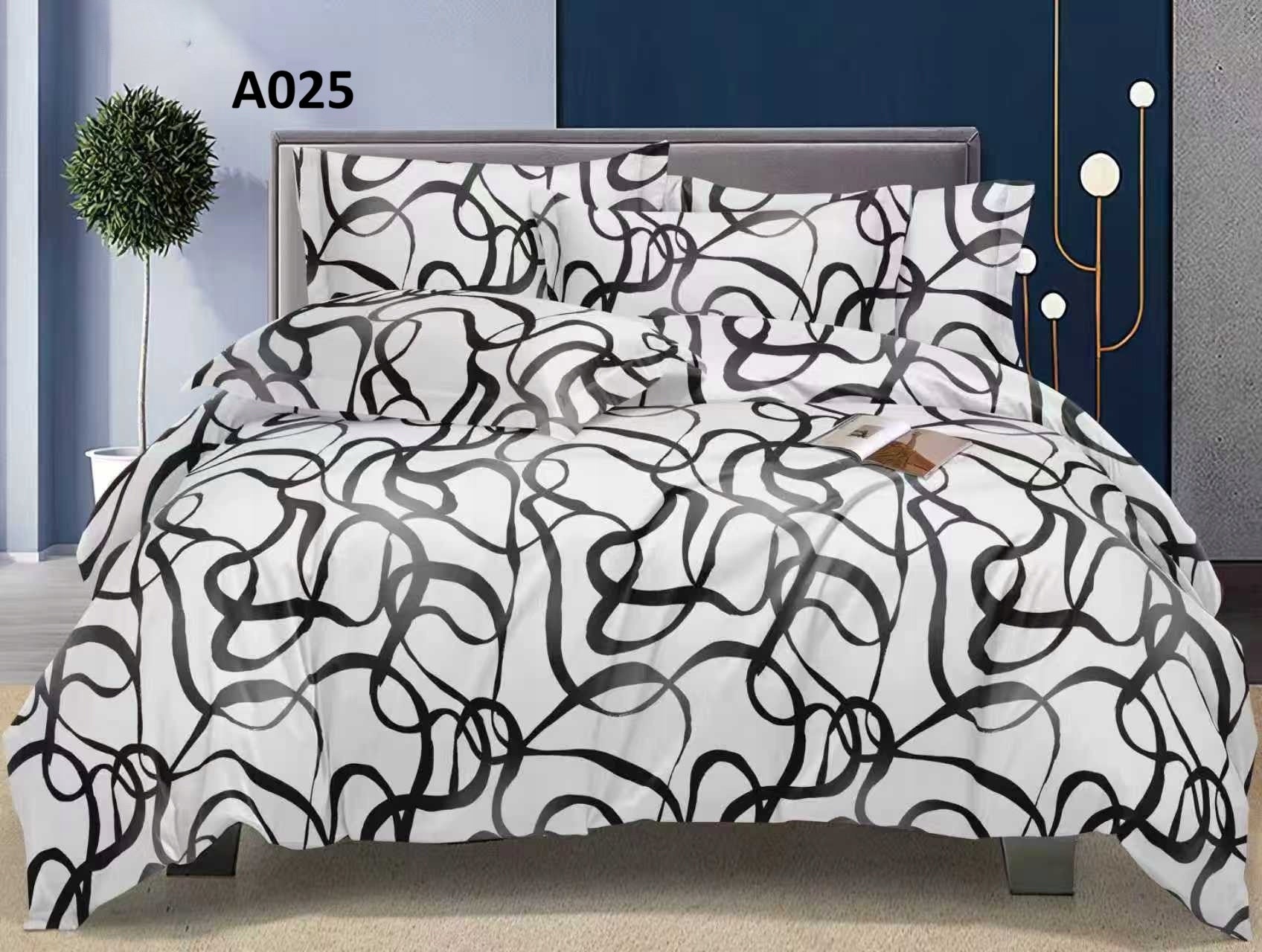 Bedding Set 160x200cm + 2 Pillowcases 70x80 Satin Cotton Various Designs Packaging status original
