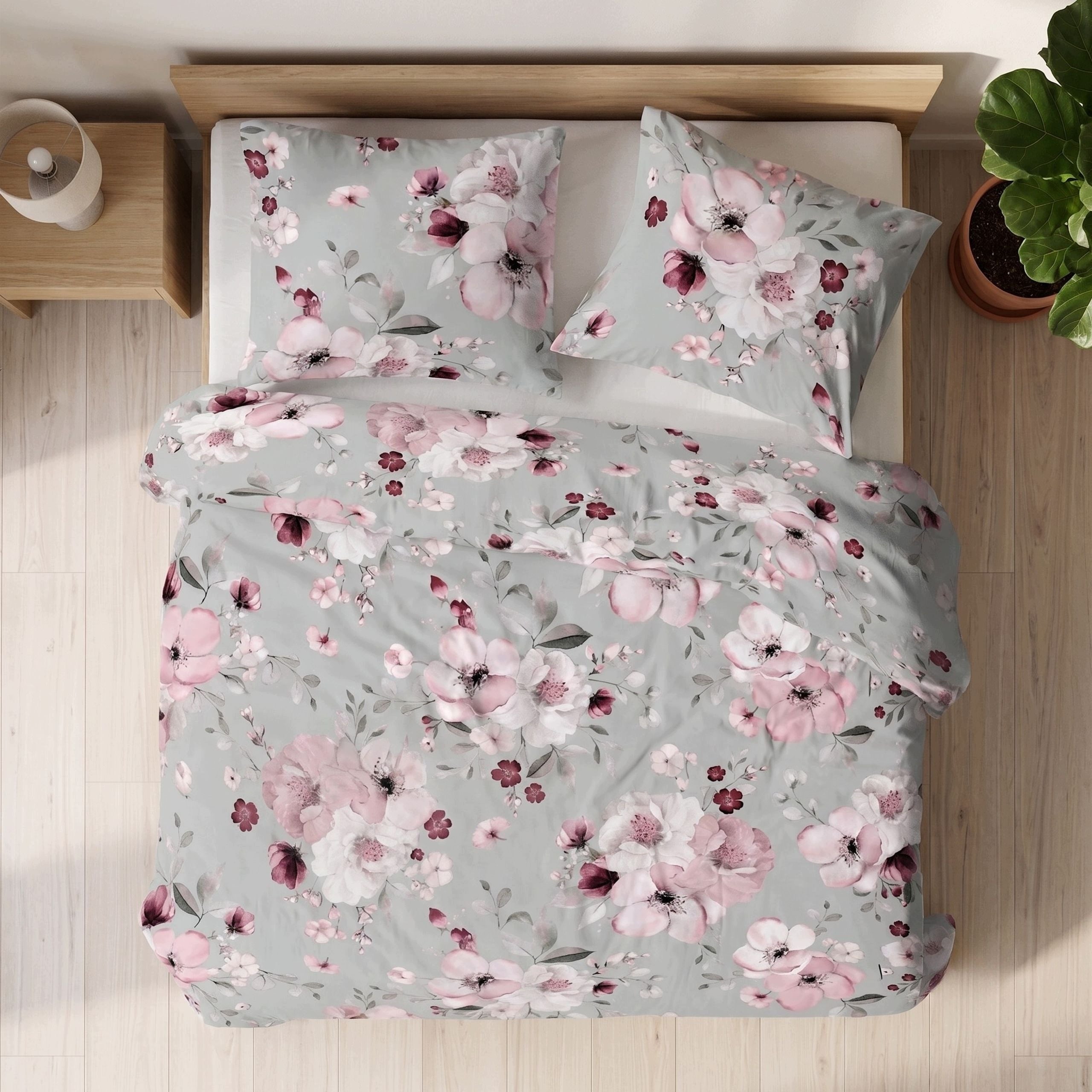 Bedding Set 200x220 Cotton Poland 100% Cotton Colorful Thick Manufacturer code Pościele bawełniane w kwiaty kwiatki liście