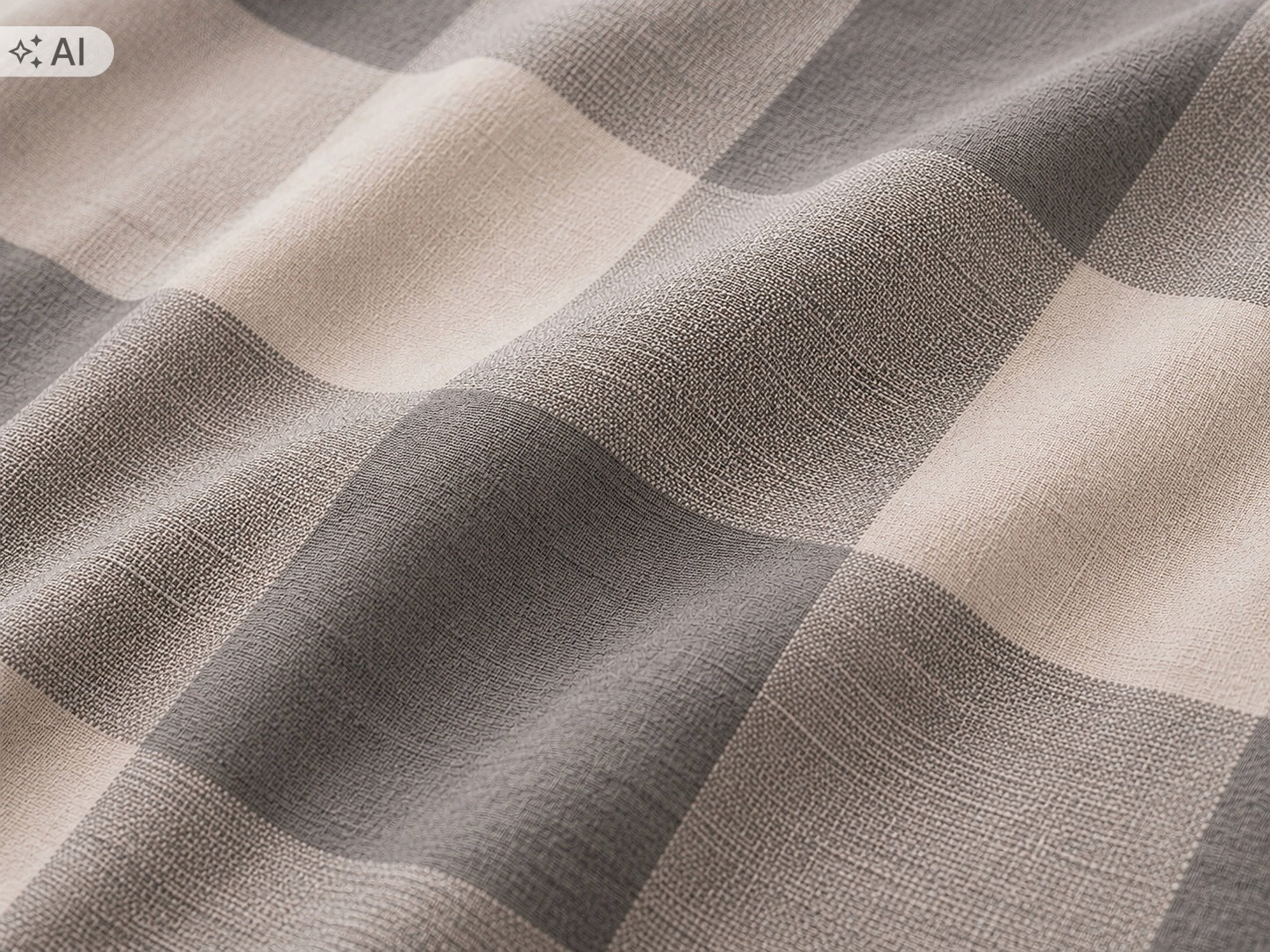 Bedding set 100% cotton Mengtianzi B-1583 beige gray lattice 160x200 3el Manufacturer code B-1583SMALL