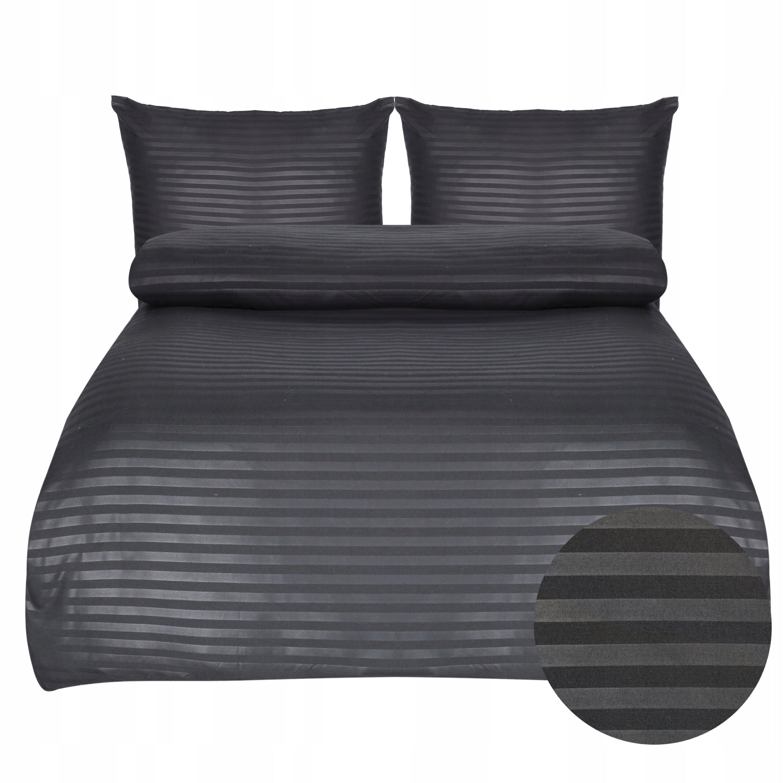 Bedding set STRIPES - Cover 1pcs 160x200cm Pillowcases 2pcs 70x80cm Black Packaging status original