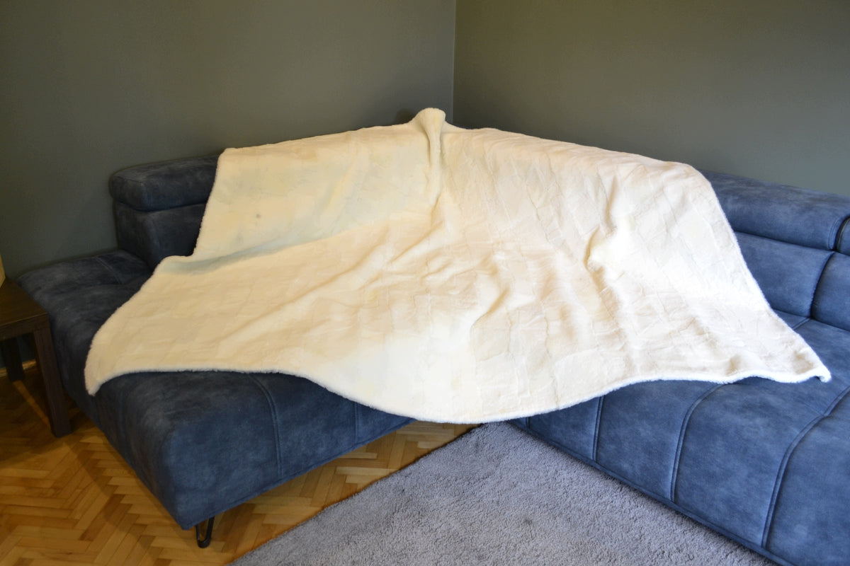 Bedspread couch sofa couch-leather sheep natural Manufacturer code 1