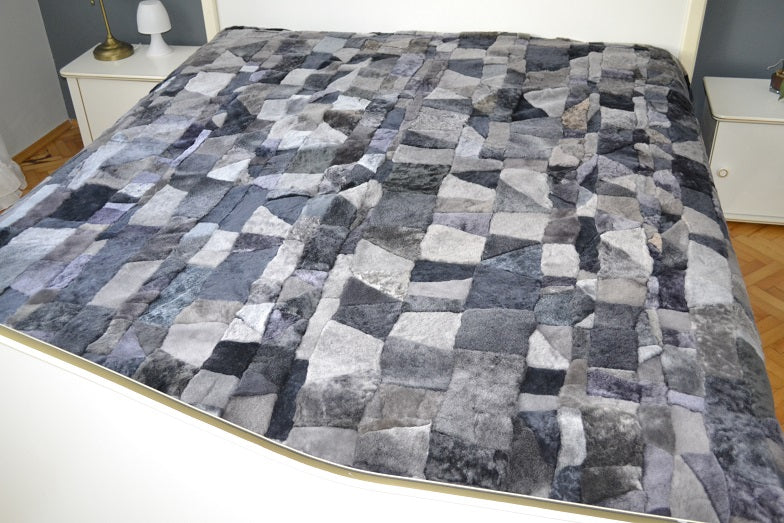 Bedspread for bedroom - natural sheepskin Brand no brand