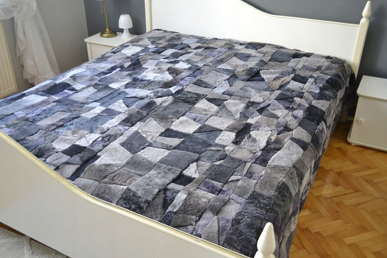 Bedspread for bedroom - natural sheepskin Manufacturer code 1