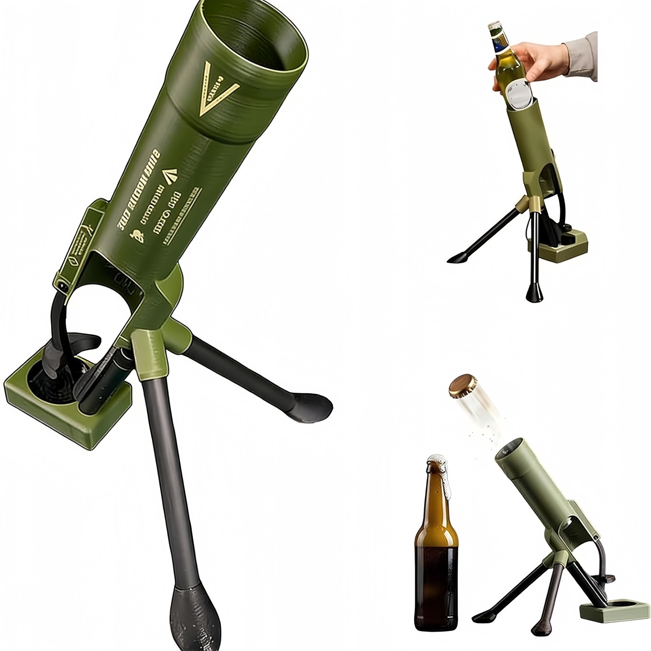 Beer Bottle Opener 330ml Mortar Automatic Cap Ejector