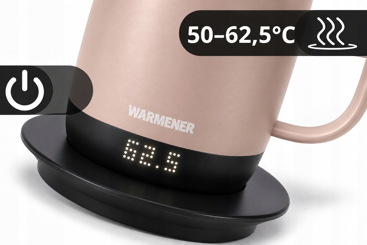Beige Mug Heated SMART Coffee Warmer Tea Office USB Packaging status original