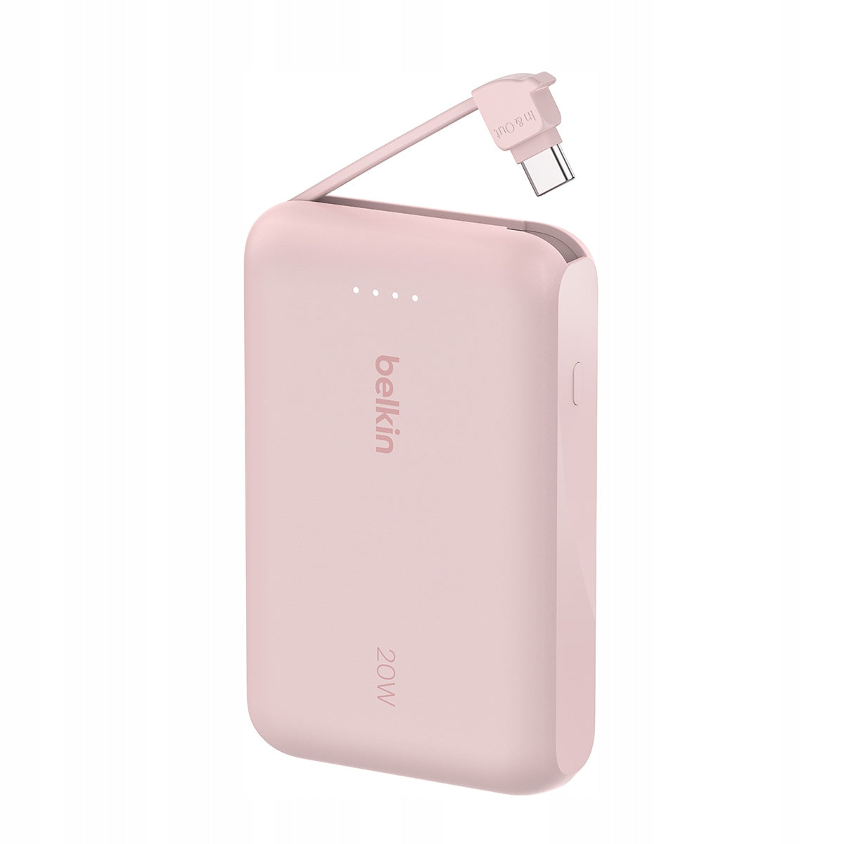 Belkin BoostCharge Powerbank 10000mAh 20W USB-C PD Built-in Cable Pink Brand Belkin