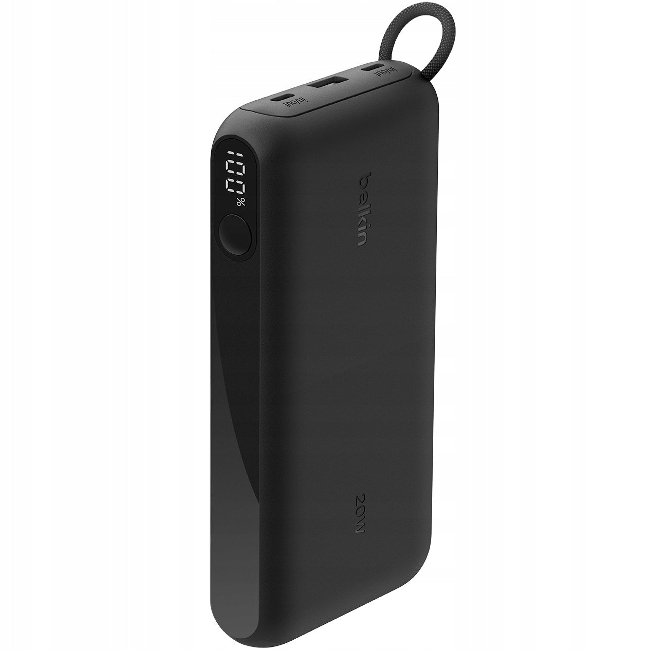 Belkin Power Bank 20K 20W, 20000 mAh battery + USB-C cable, with display Manufacturer code BPB028HQBK