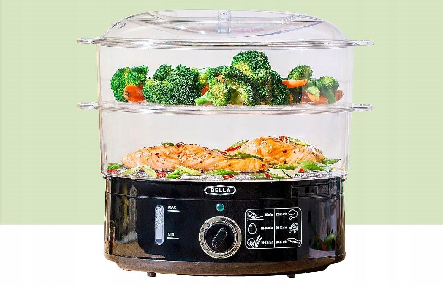 Bella 17702 Two Level Electric Evaporator 7,4L Glass Black Dominant color black