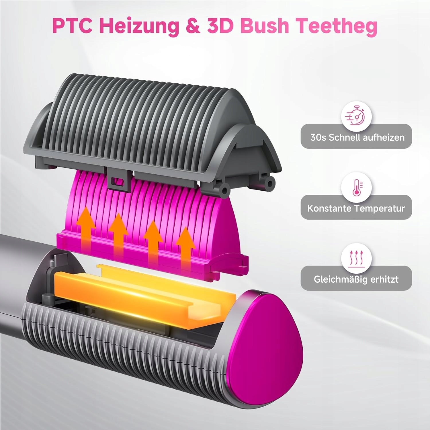 Bellelf Hair Straightening Brush Straightener LED Anti-Scald 9 temp Packaging status original