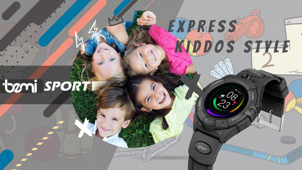 Bemi SPORT Blue Smartwatch Kids Bluetooth GPS 240x240px Wifi Packaging status original