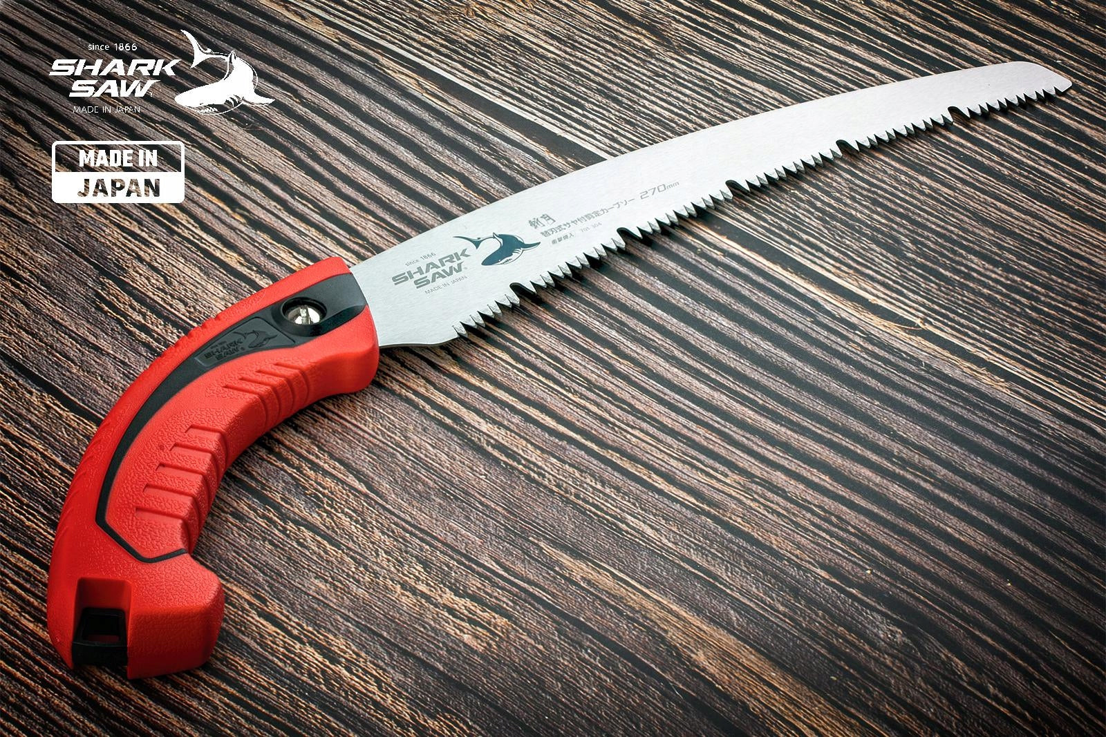 Bent Garden Saw with Belt Holster, TAKAGI Shark Saw - 7 TPI, 270 mm Manufacturer code 107 314