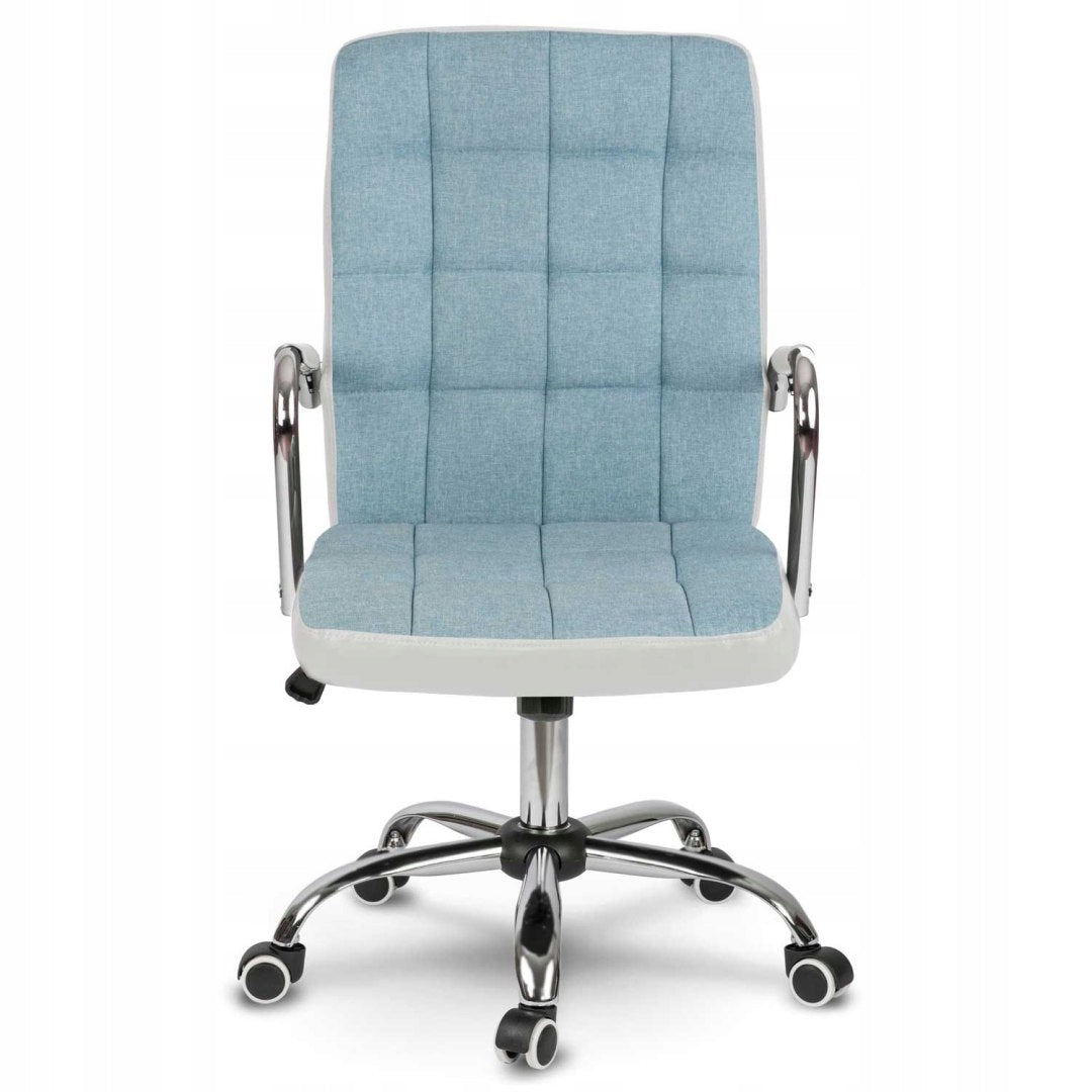 Benton Fabric Office Chair Blue and White Brand Sofotel