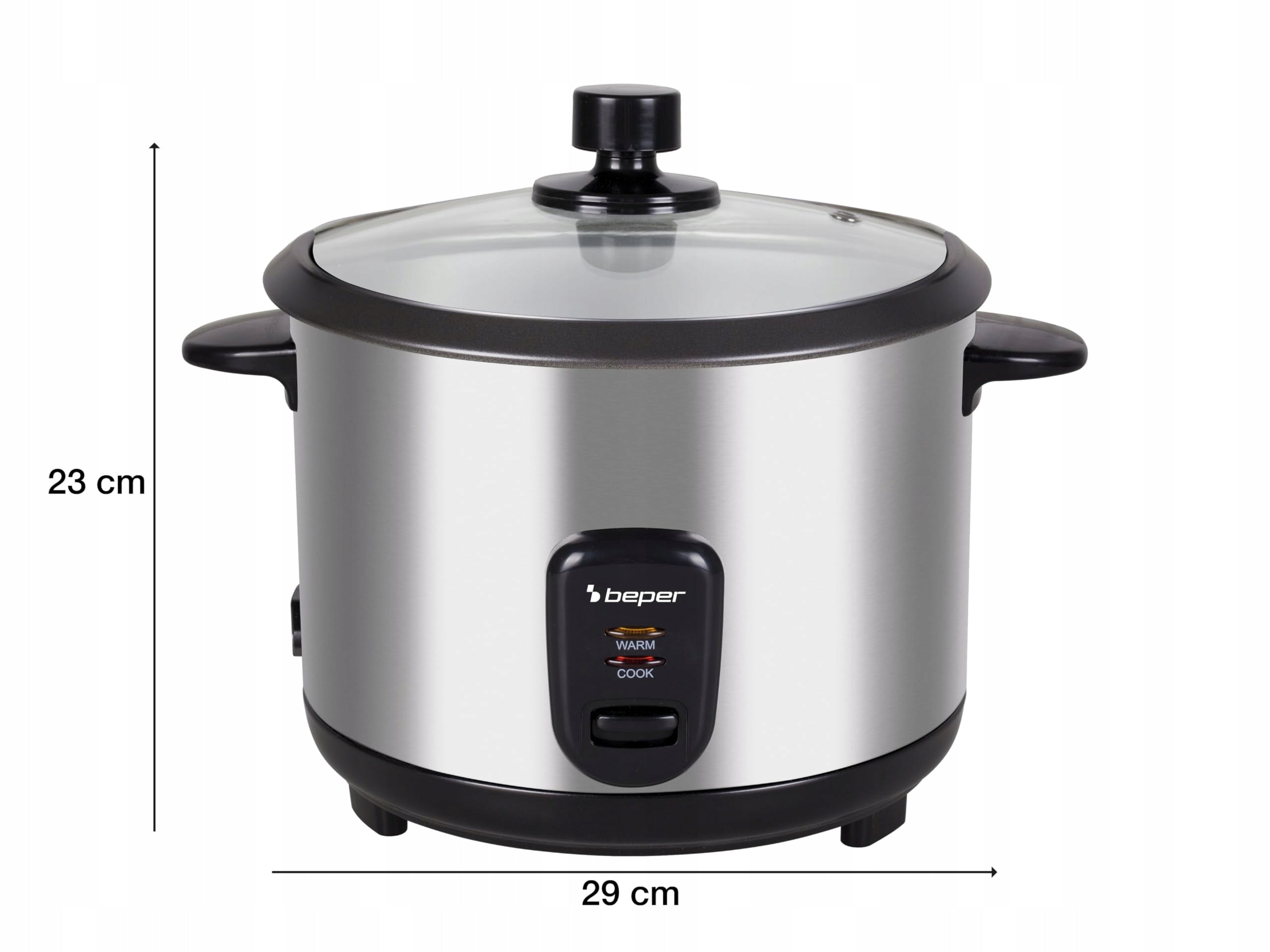 Beper P101VAP001 Rice Steamer 625g 400W Nonstick Steel Brand Beper