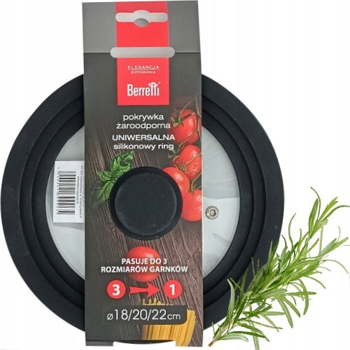 Berretti Heat-resistant glass lid for pots 18/20/22 cm