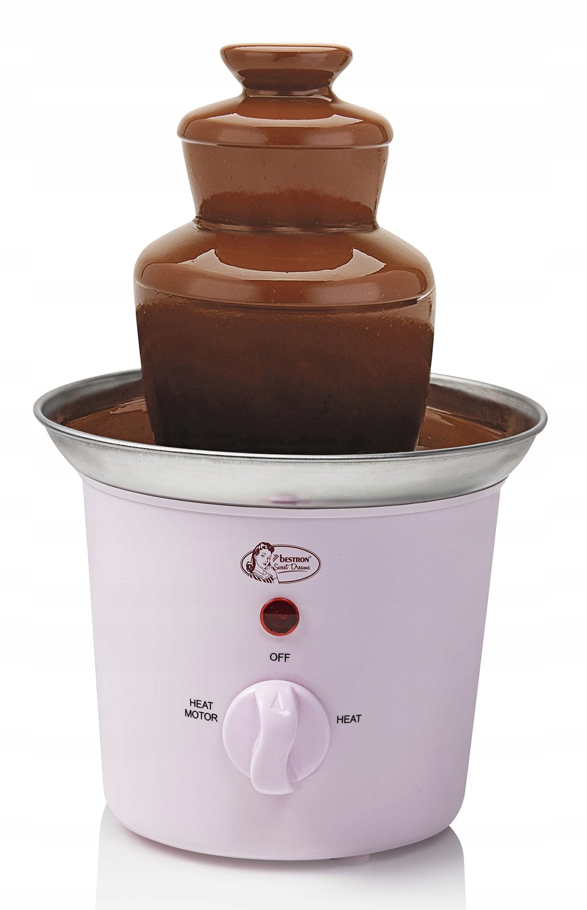 Bestron ACF300P chocolate fountain 3 levels 60W pink Brand Bestron