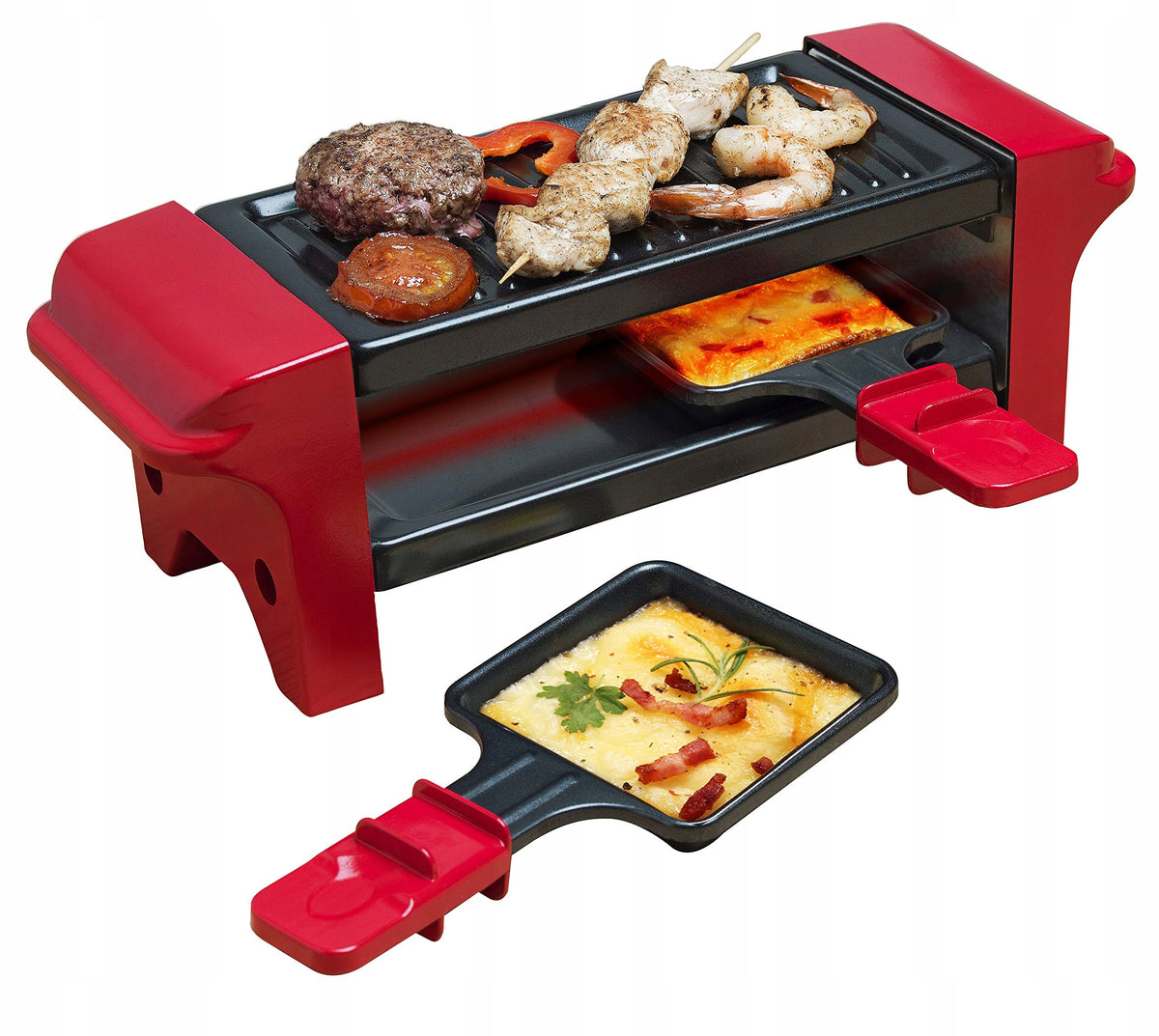 Bestron AGR102 Mini grill raclette 2-person 350W red Power rating 350 W