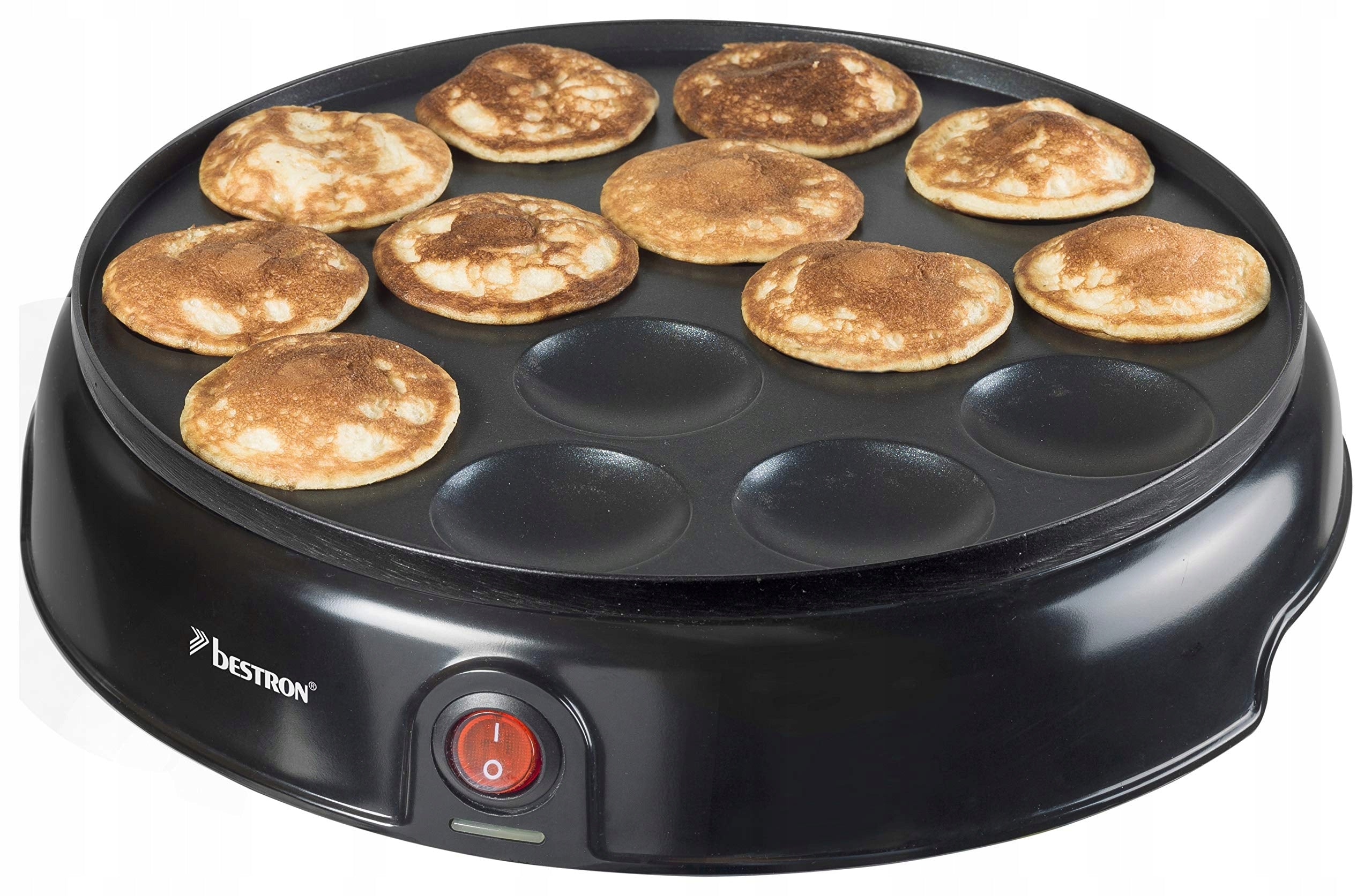 Bestron APFM700Z Waffle Iron 800W black, non-stick coating