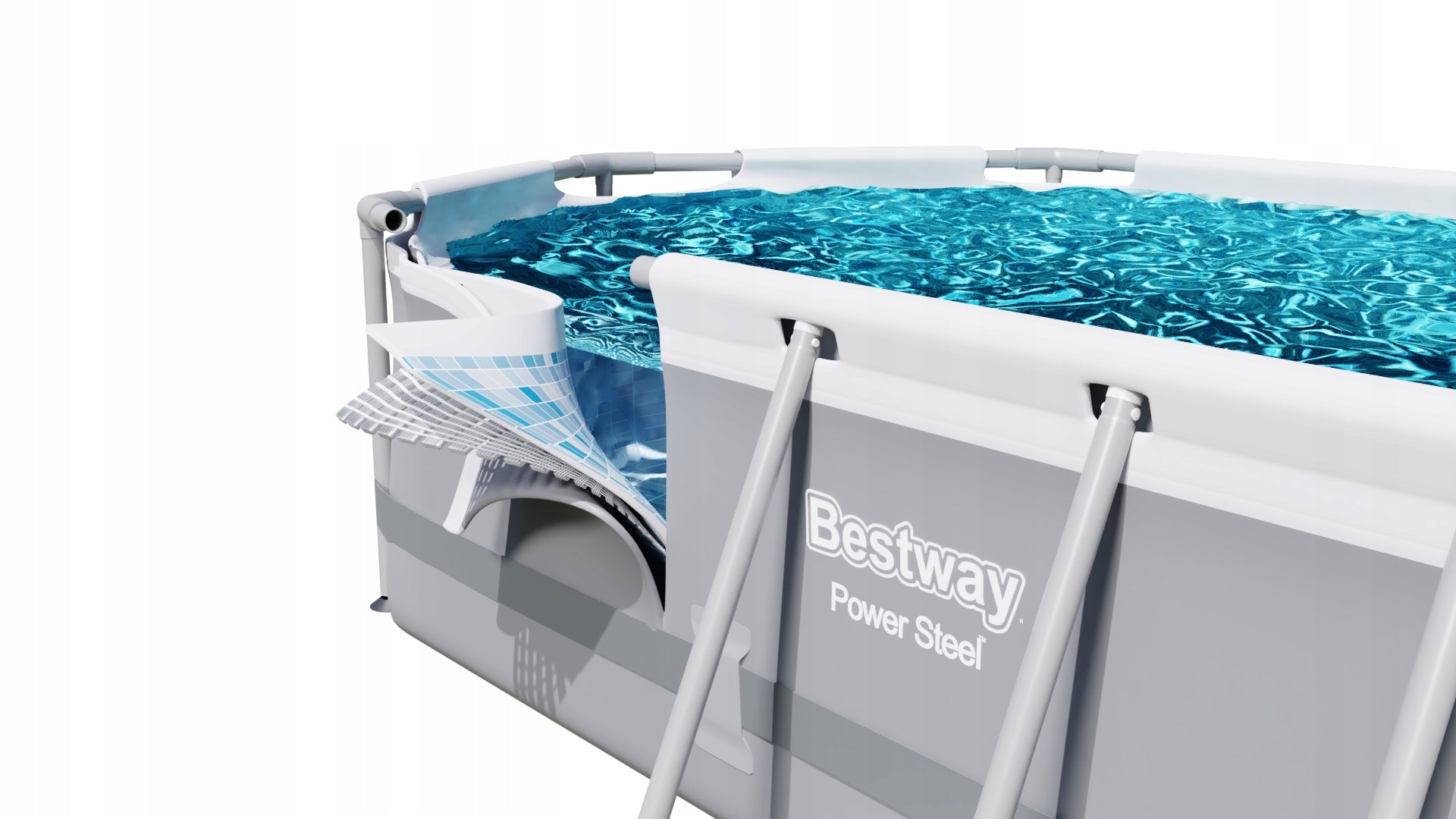 Bestway 56620 garden pool rack 427x250x100cm ladder pump Brand Bestway