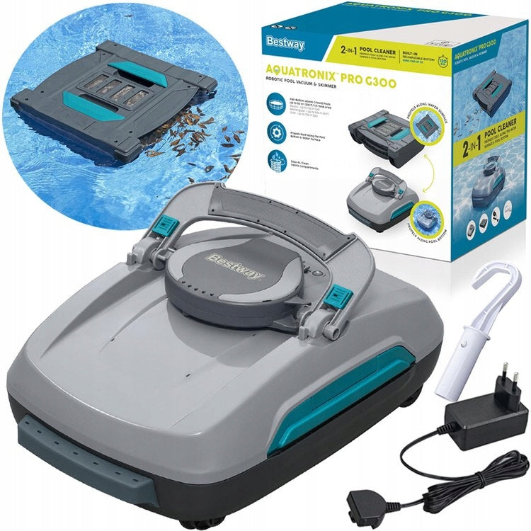 Bestway AquaTronix ProG300 Cordless Pool Vacuum Cleaner + skimmer 58942