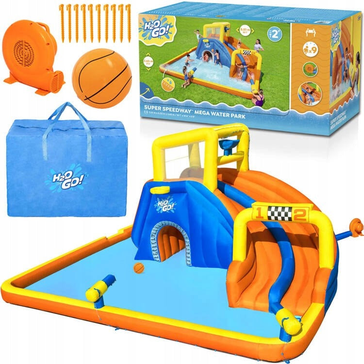 Bestway huge WATER PLAYGROUND 551x502x265cm slide wall 53377