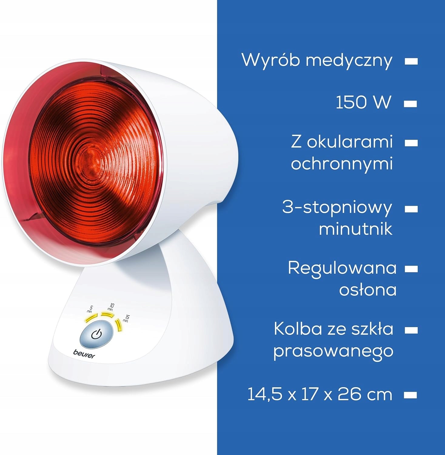 Beurer IL 35 IR lamp infrared timer 3 levels muscle therapy Manufacturer code IL35