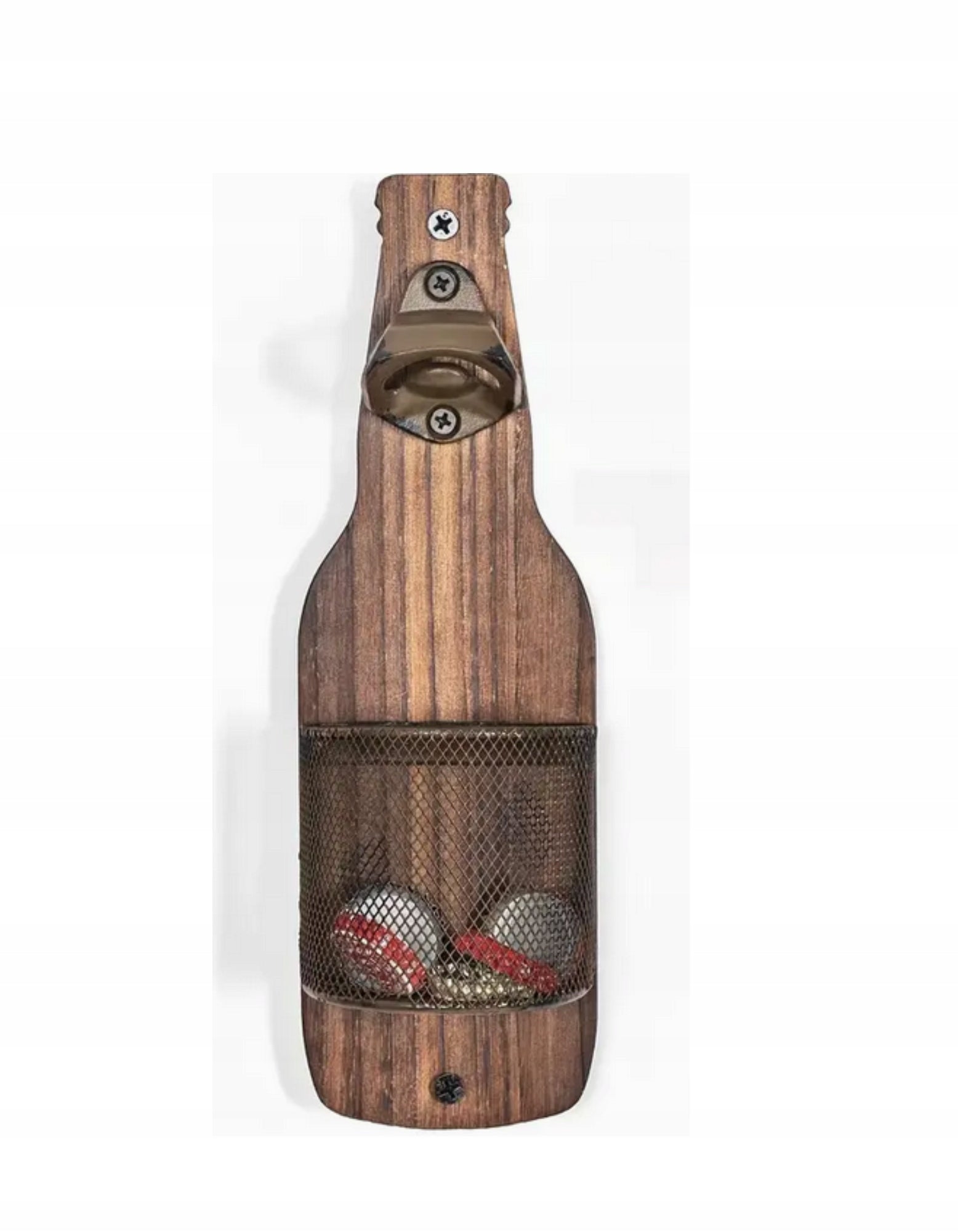 Beverage Bottle Opener Wall Mounted Wooden Gift