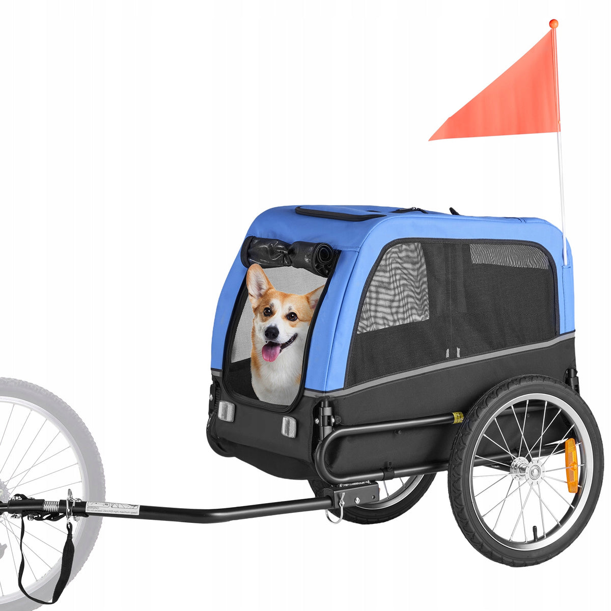 Bicycle Trailer For Dog Load Capacity 30KG With Flag And Inner Lanyard Brand SucceBuy
