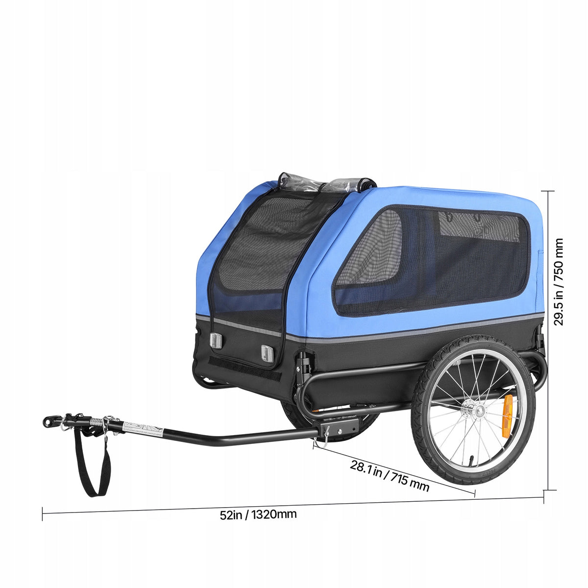 Bicycle Trailer For Dog Load Capacity 40KG Folding With Inner Lanyard Manufacturer code TCSCWZXCTC88AW