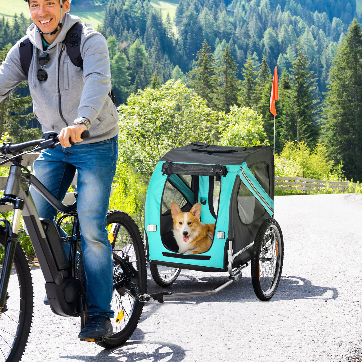 Bicycle Trailer for Animal Dog Cat for Transport Bike,Oxford EAN (GTIN) 4894981942185