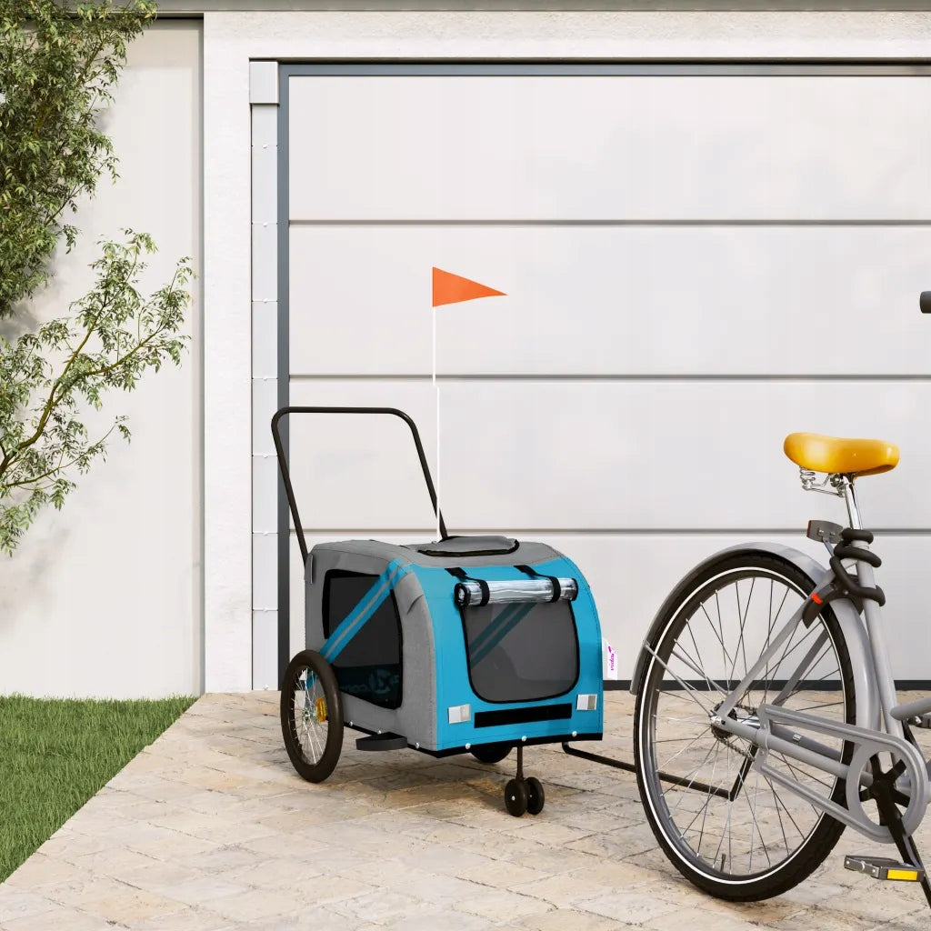 Bicycle Trailer for Animals made of Oxford Fabric and Iron, 134x68x72 cm, N Packaging status original