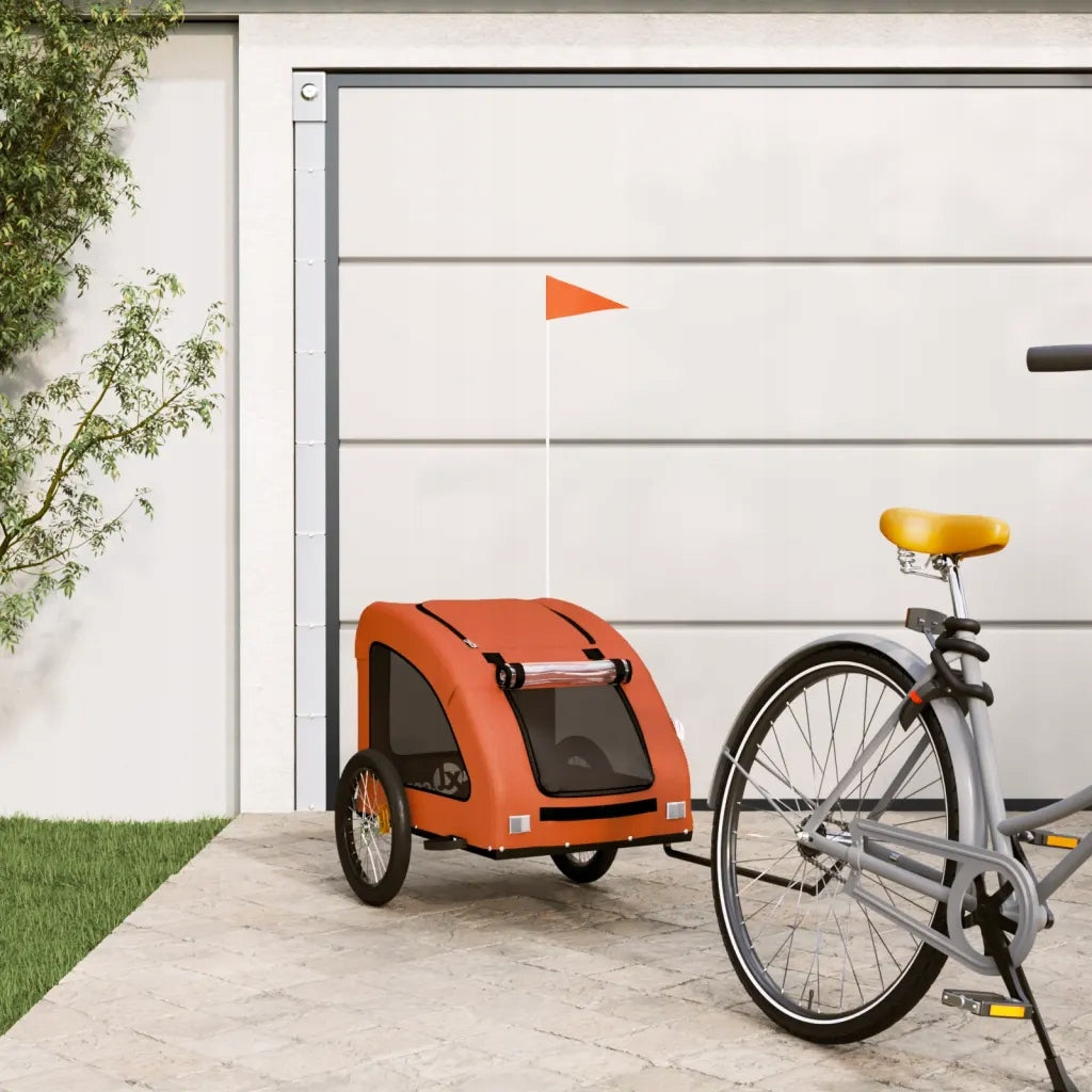 Bicycle Trailer for Animals with Iron Frame, Oxford and PVC, 137x68x7 Packaging status original