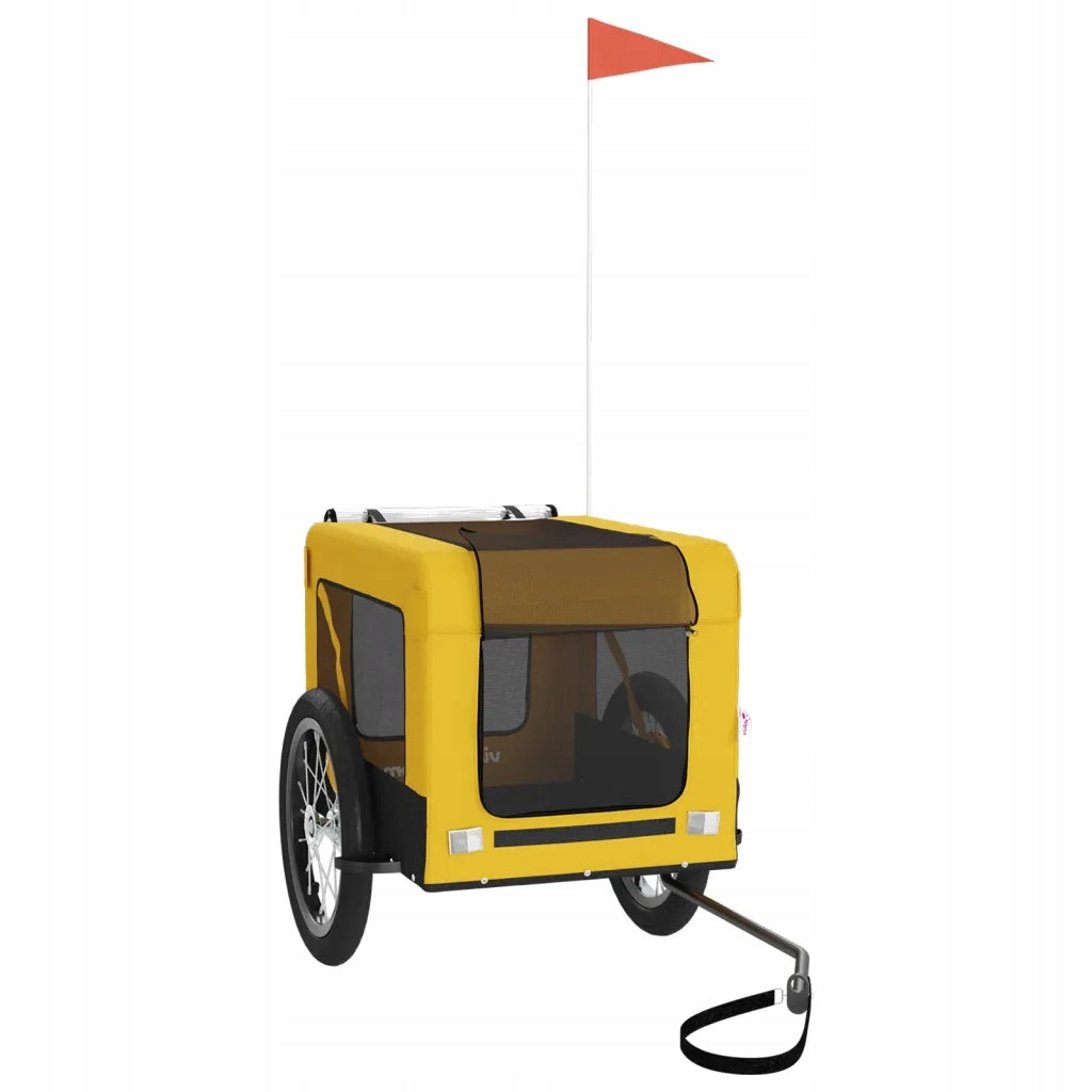 Bicycle trailer for animals 68,5x135x73,5 yellow-black Brand no brand