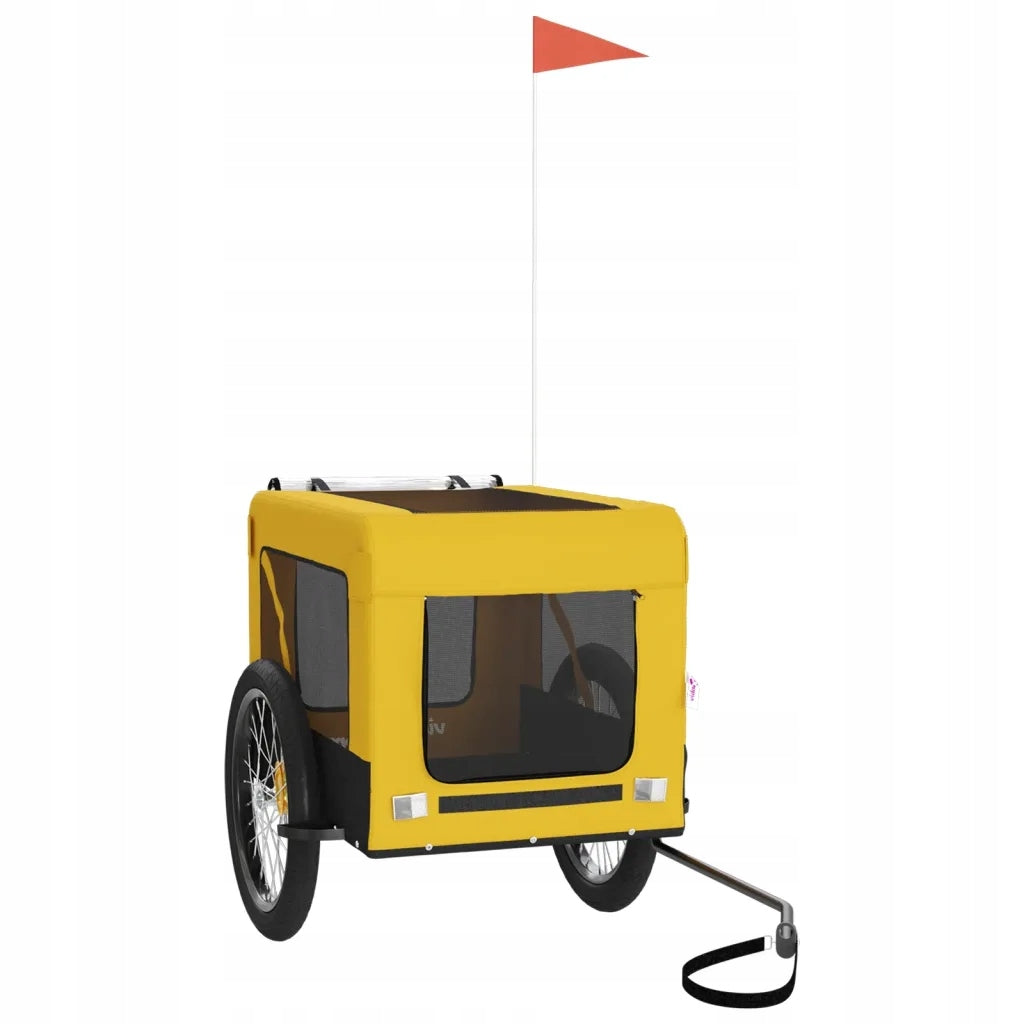 Bicycle trailer for animals 68,5x135x73,5 yellow-black
