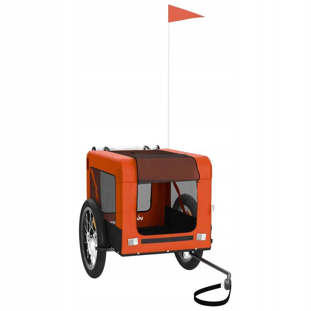Bicycle trailer for animals orange-black 63x123x66 cm Brand no brand