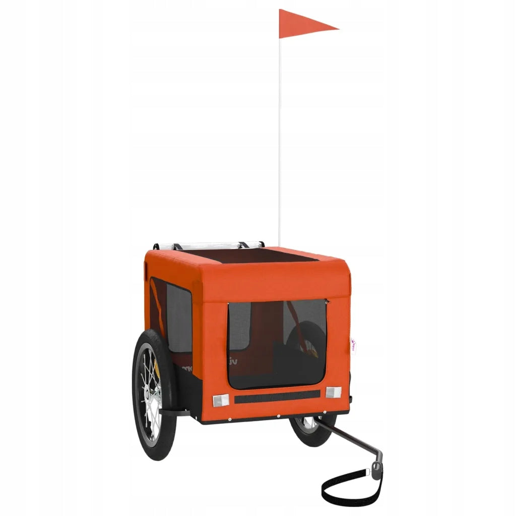 Bicycle trailer for animals orange-black 63x123x66 cm