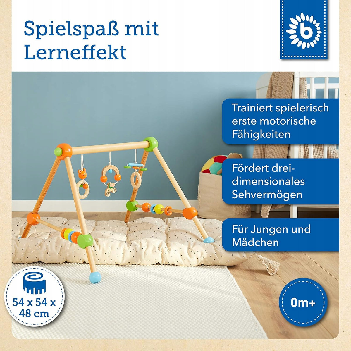 Bieco Montessori Wooden Trapeze Infant Multicolored Brand Bieco