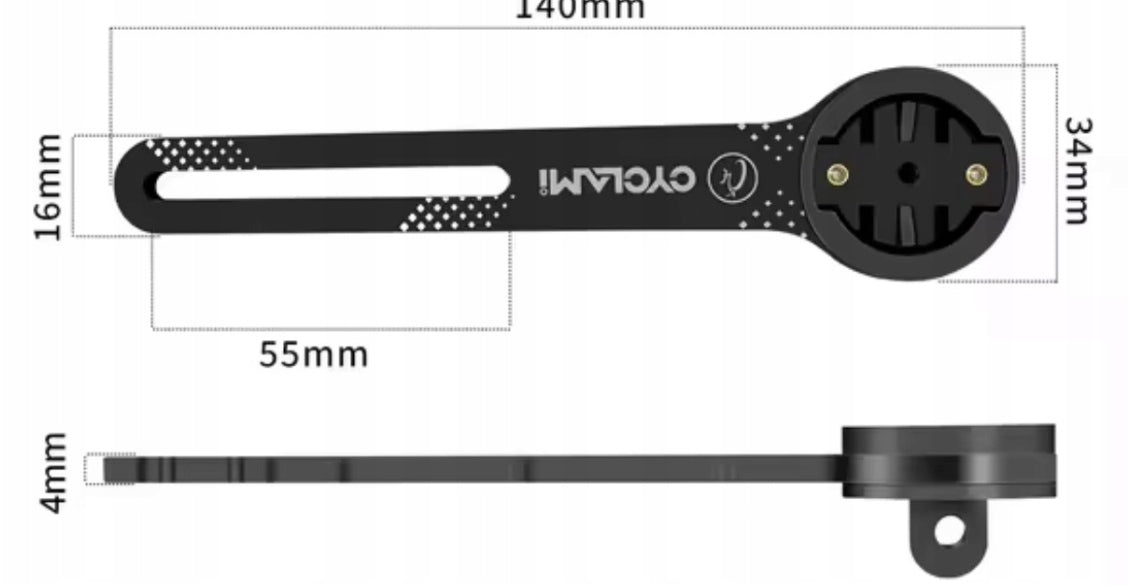 Bike handlebar mount for GARMIN Edge / Varia / GoPro Cyclami CY-11 Brand Toopre
