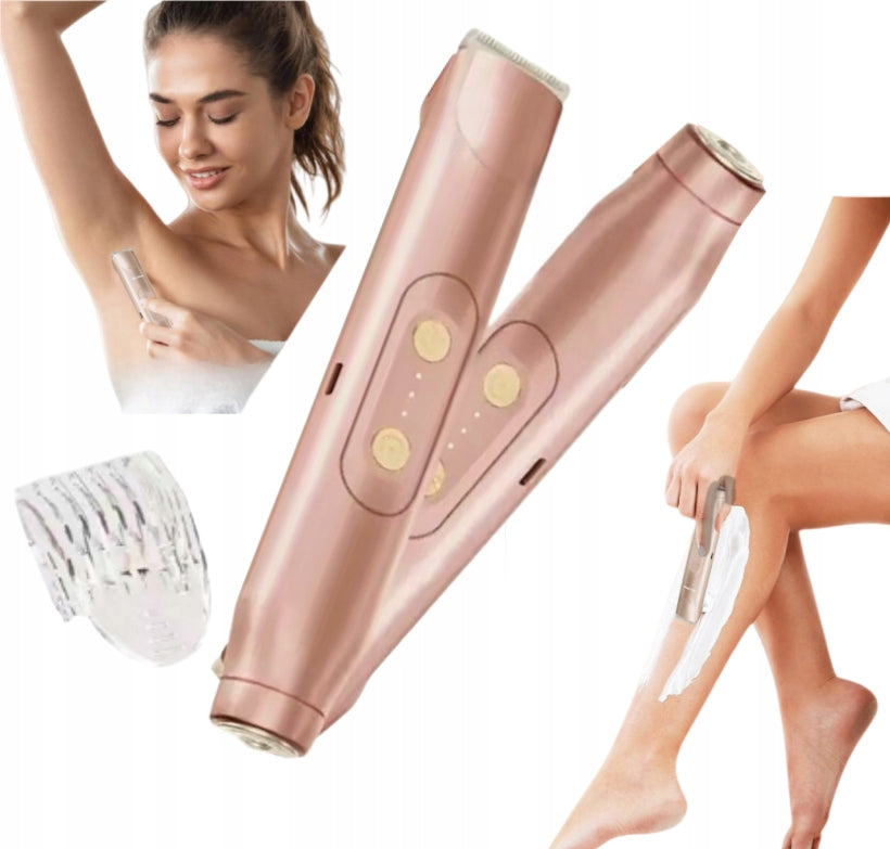 Bikini Trimmer for Women-2 in 1 Waterproof Wet & Dry Use Body Hair Trimmer
