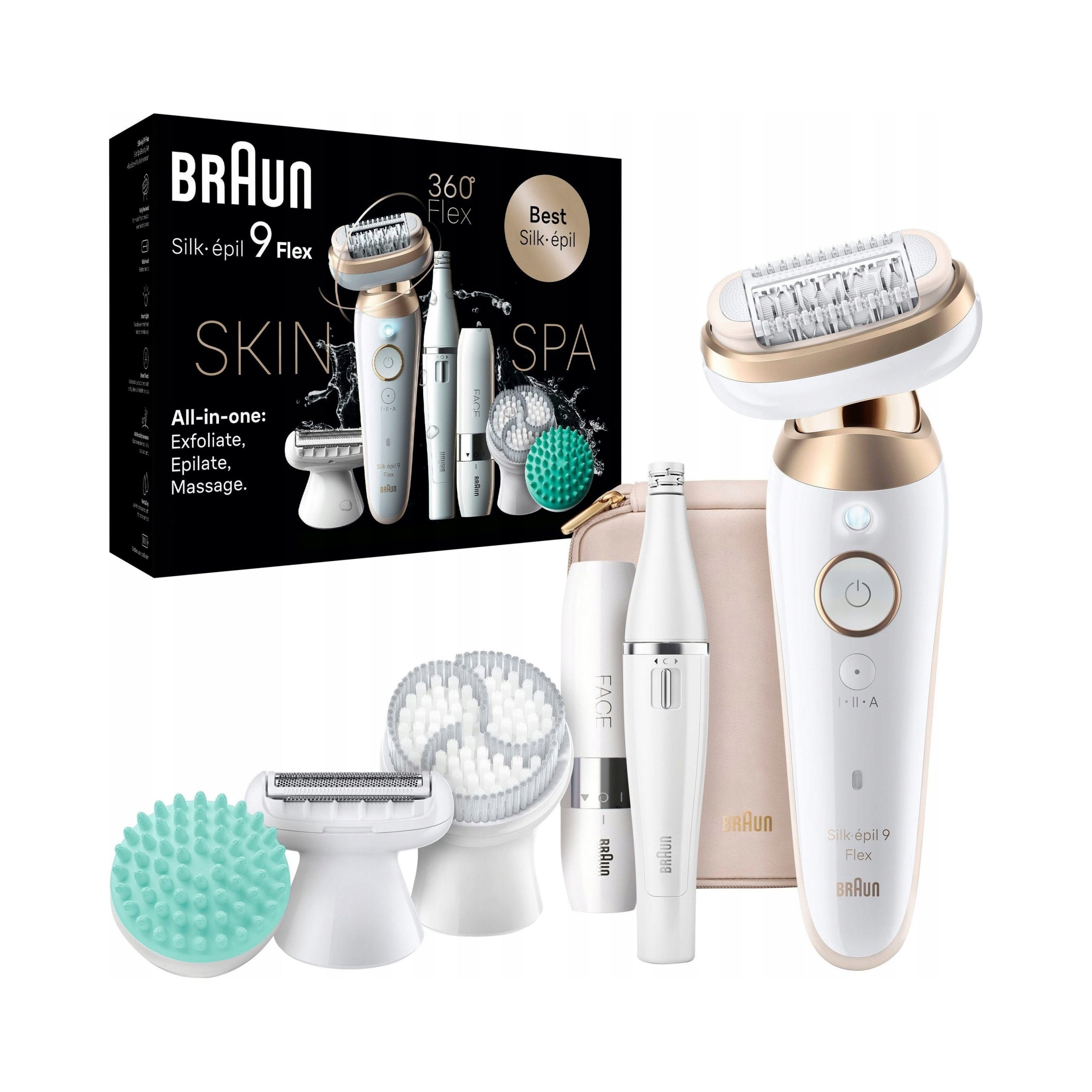 Bikini epilator for face legs Braun 9-681 3D SkinSpa FaceSpa + 12 accessories Manufacturer code 9-681
