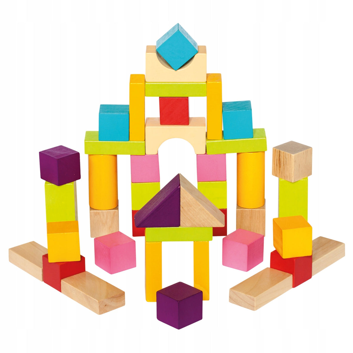 Bino Colored Wooden Blocks 50El.