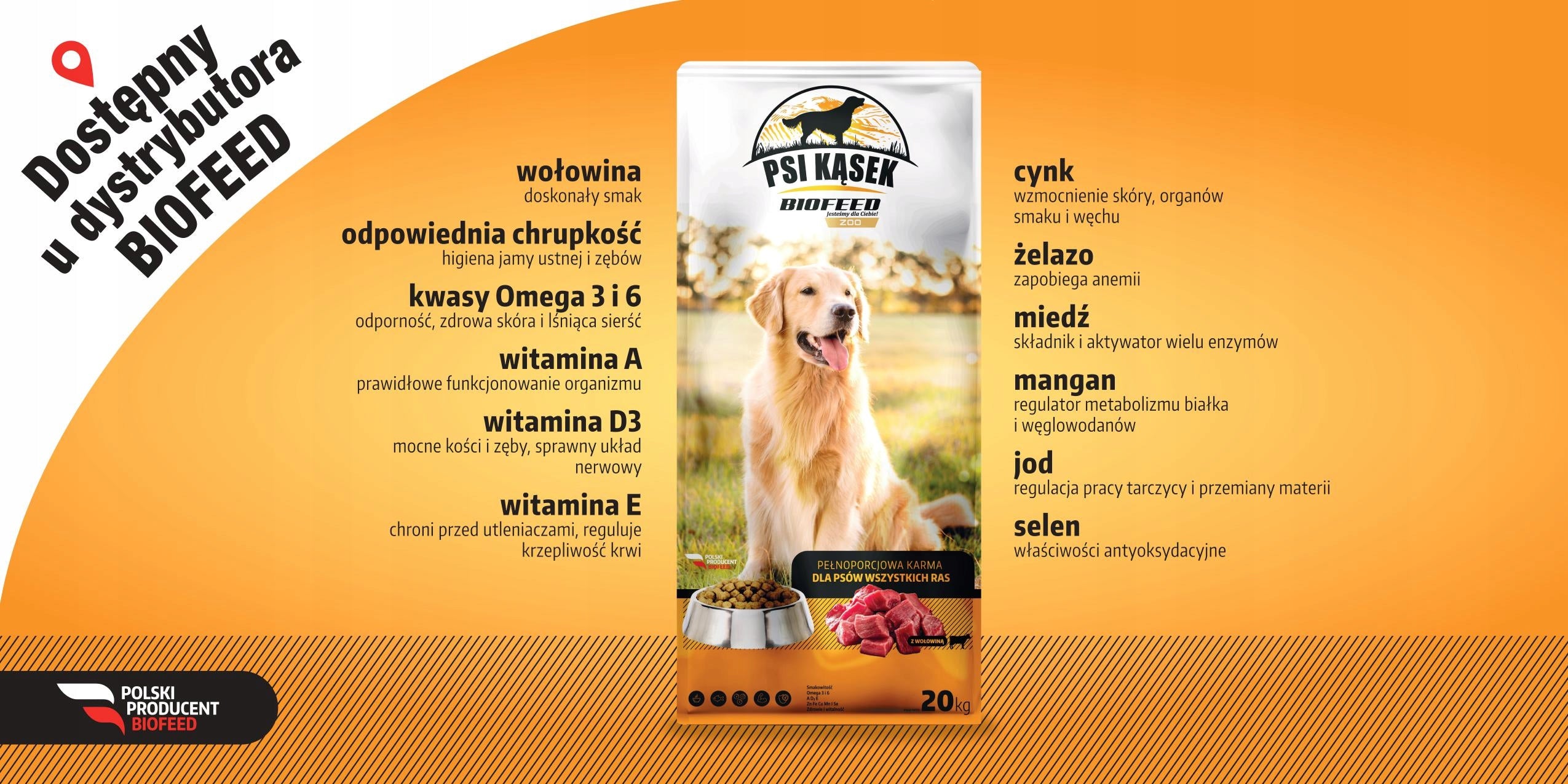 BioFEED Dog food with beef 10kg new packaging Brand BioFeed